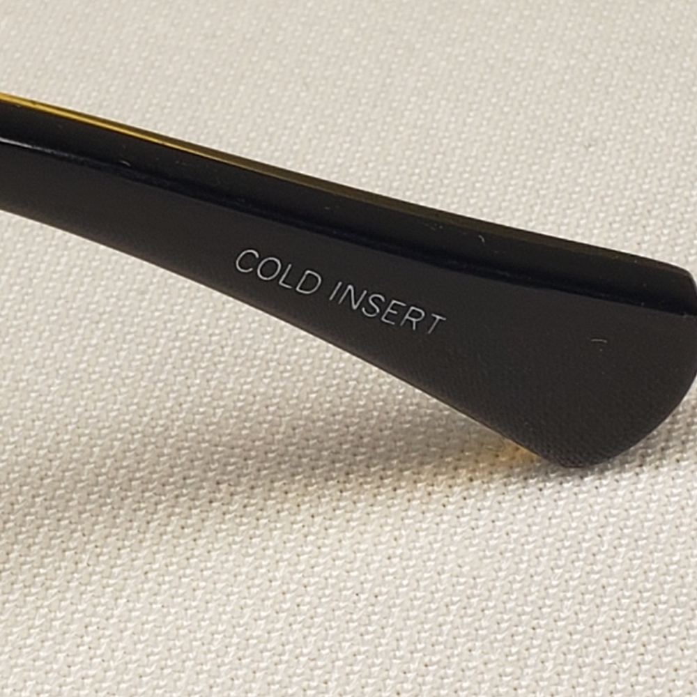 Coach Eyeglasses Frames Only S3012 Cold Insert 57-16-125 Black Gold Sparkles - Picture 4 of 12